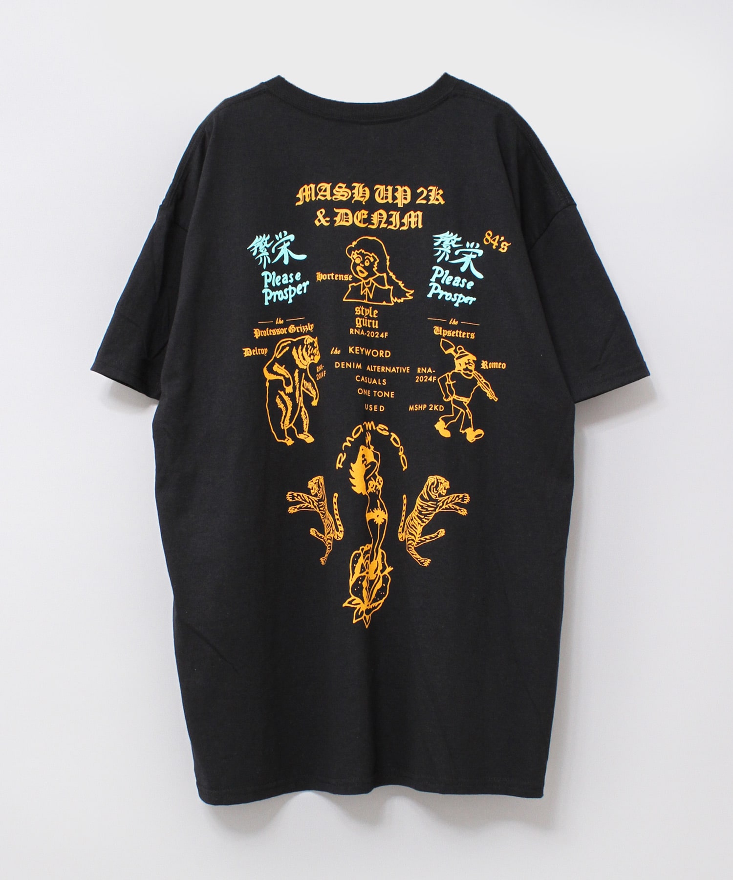 M2125 繁栄スーベニアプリントTシャツ(M ホワイト): トップス - RNA 