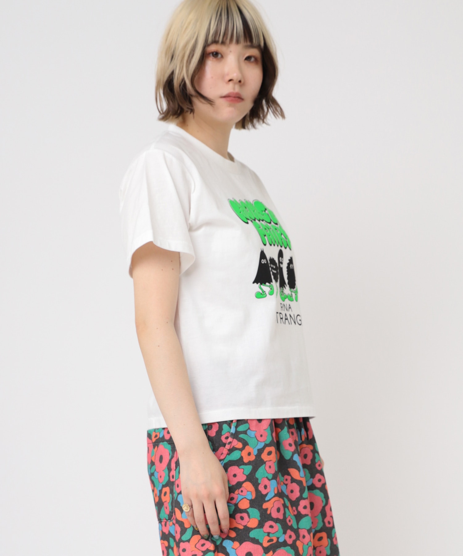 M2193 モンスターコンパクトTシャツ(M ホワイト): トップス - RNA