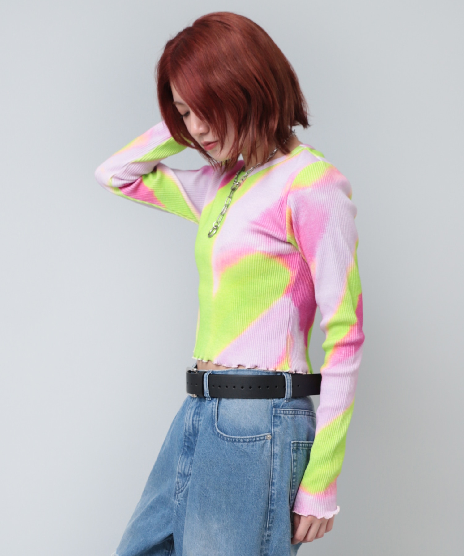 ジョンリンクス mix dye long tee タイダイ ロンT カットソー - T