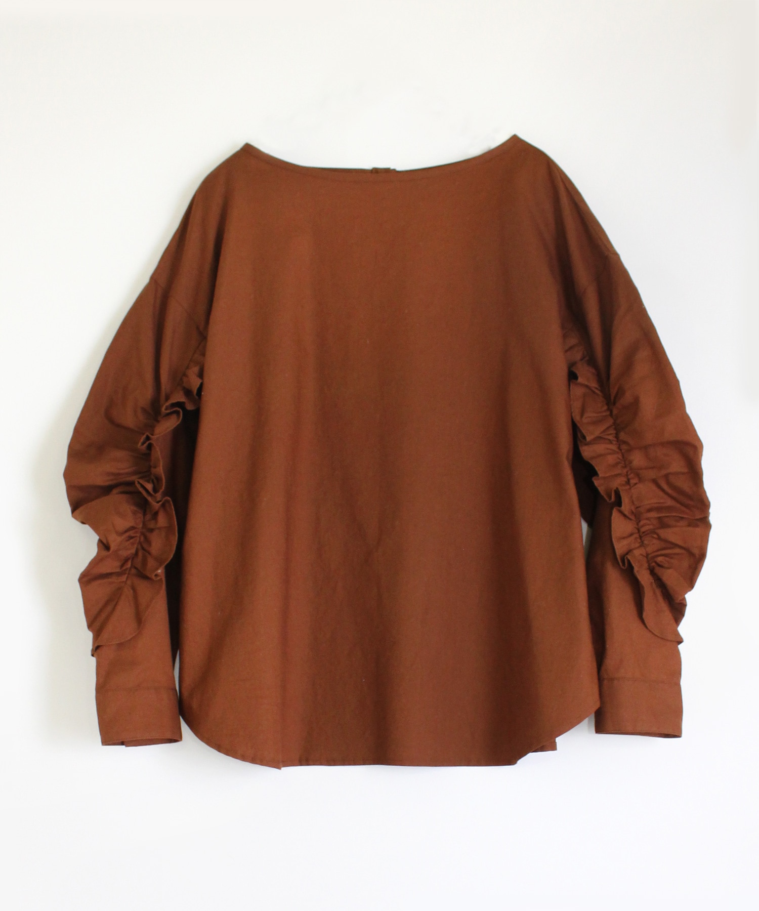 B2455 フリルスリーブブラウス M ブラウン トップス Rna Online Store アールエヌエー公式通販