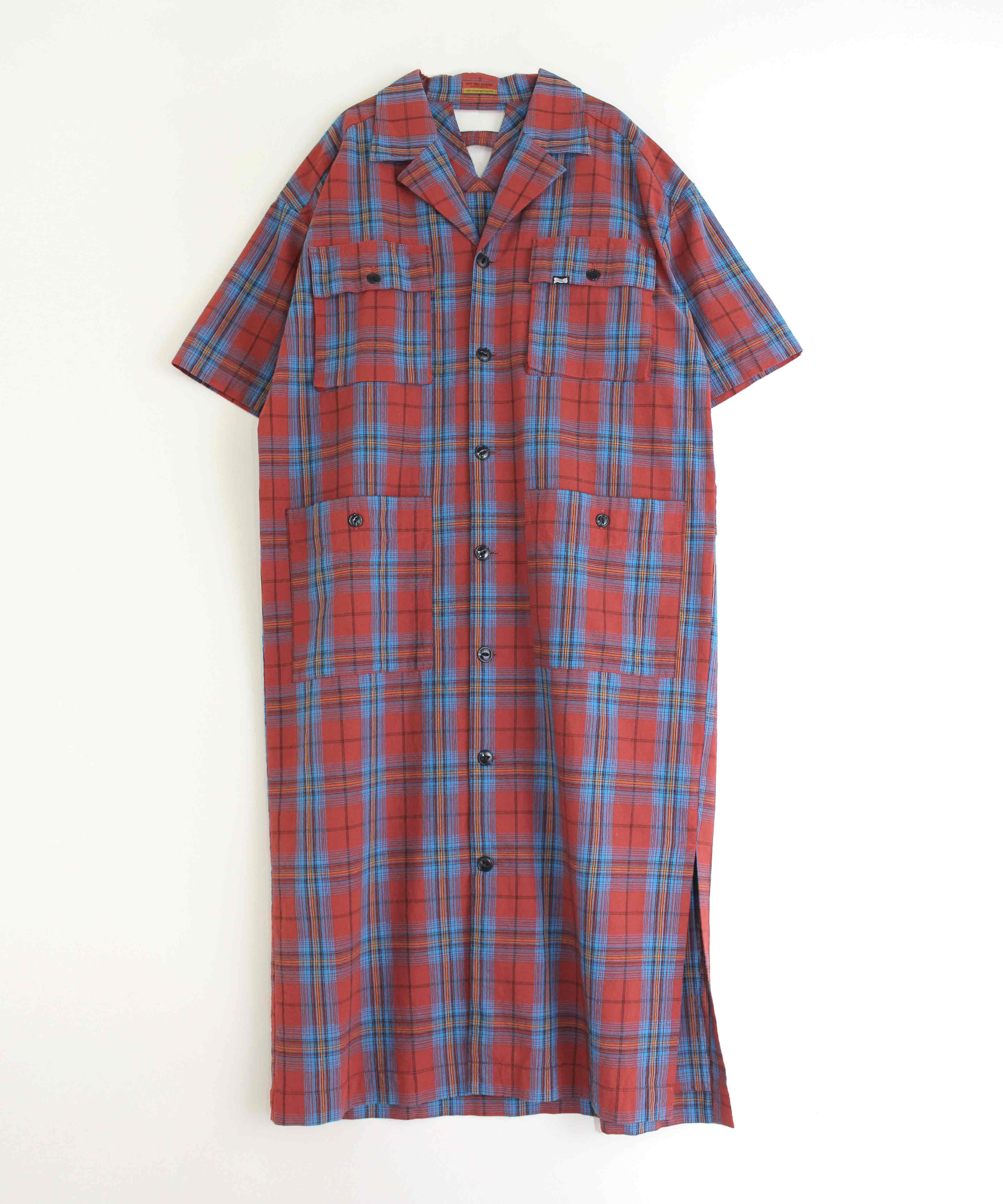 D1537 Bigシルエットチェックシャツワンピース M ネイビー ワンピース Rna Online Store アールエヌエー公式通販