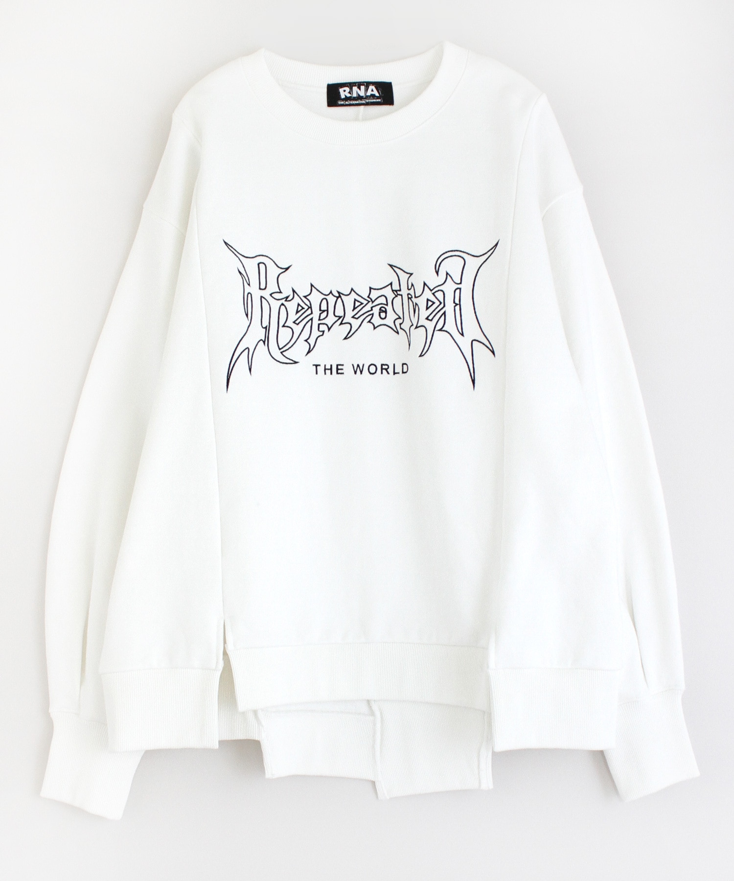 M1334 ウラ毛リメイク風トレーナー M ホワイト トップス Rna Online Store アールエヌエー公式通販