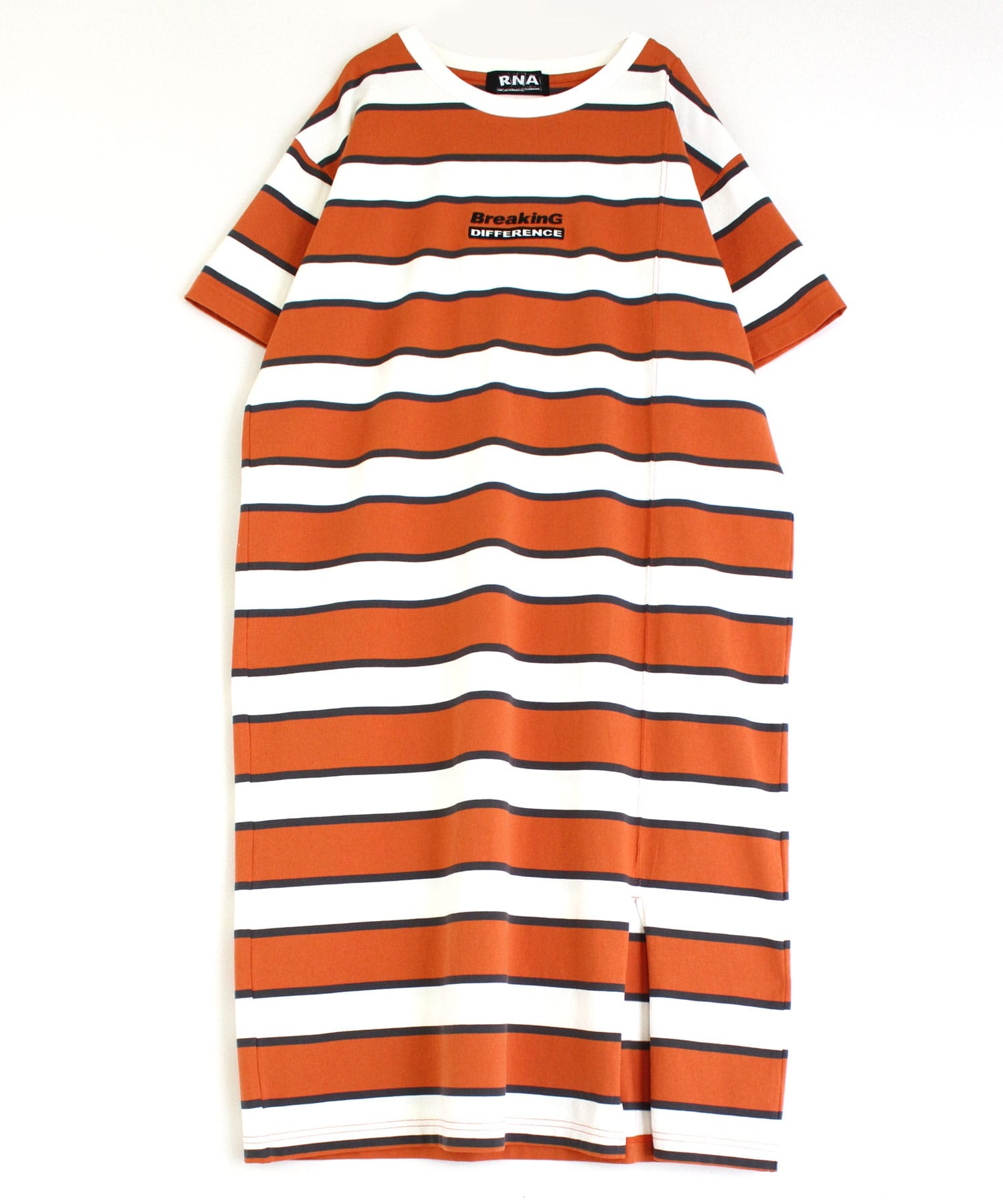 M1617 マルチボーダールーズtワンピ M オレンジ ワンピース Rna Online Store アールエヌエー公式通販