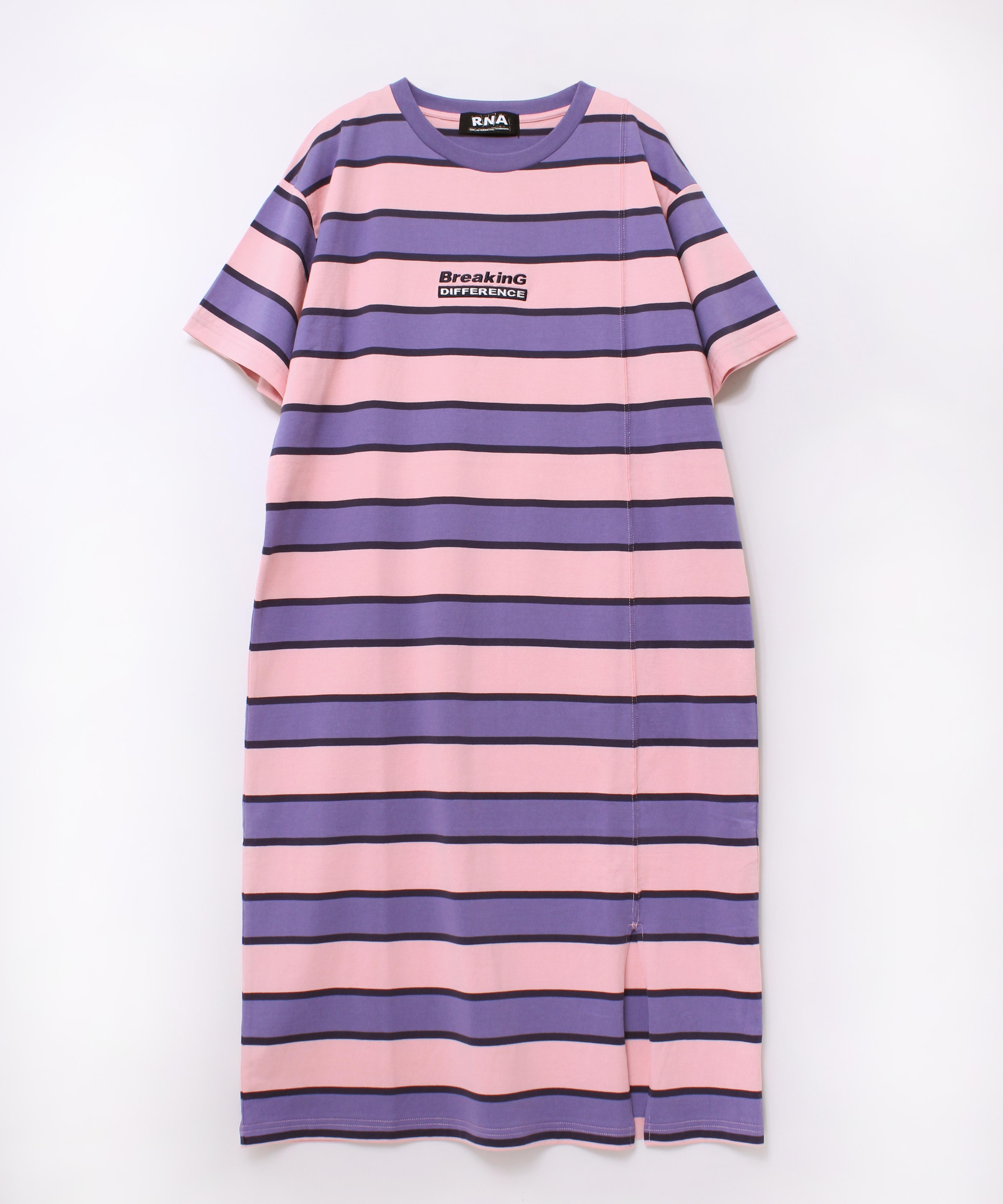 M1617 マルチボーダールーズtワンピ M オレンジ ワンピース Rna Online Store アールエヌエー公式通販