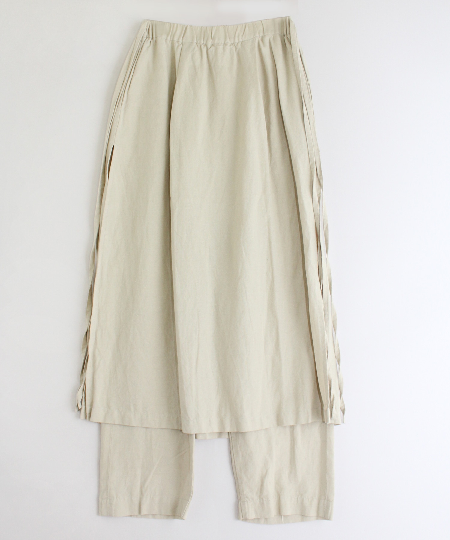 R3756 レイヤードストレートパンツ M ライトベージュ パンツ Rna Online Store アールエヌエー公式通販