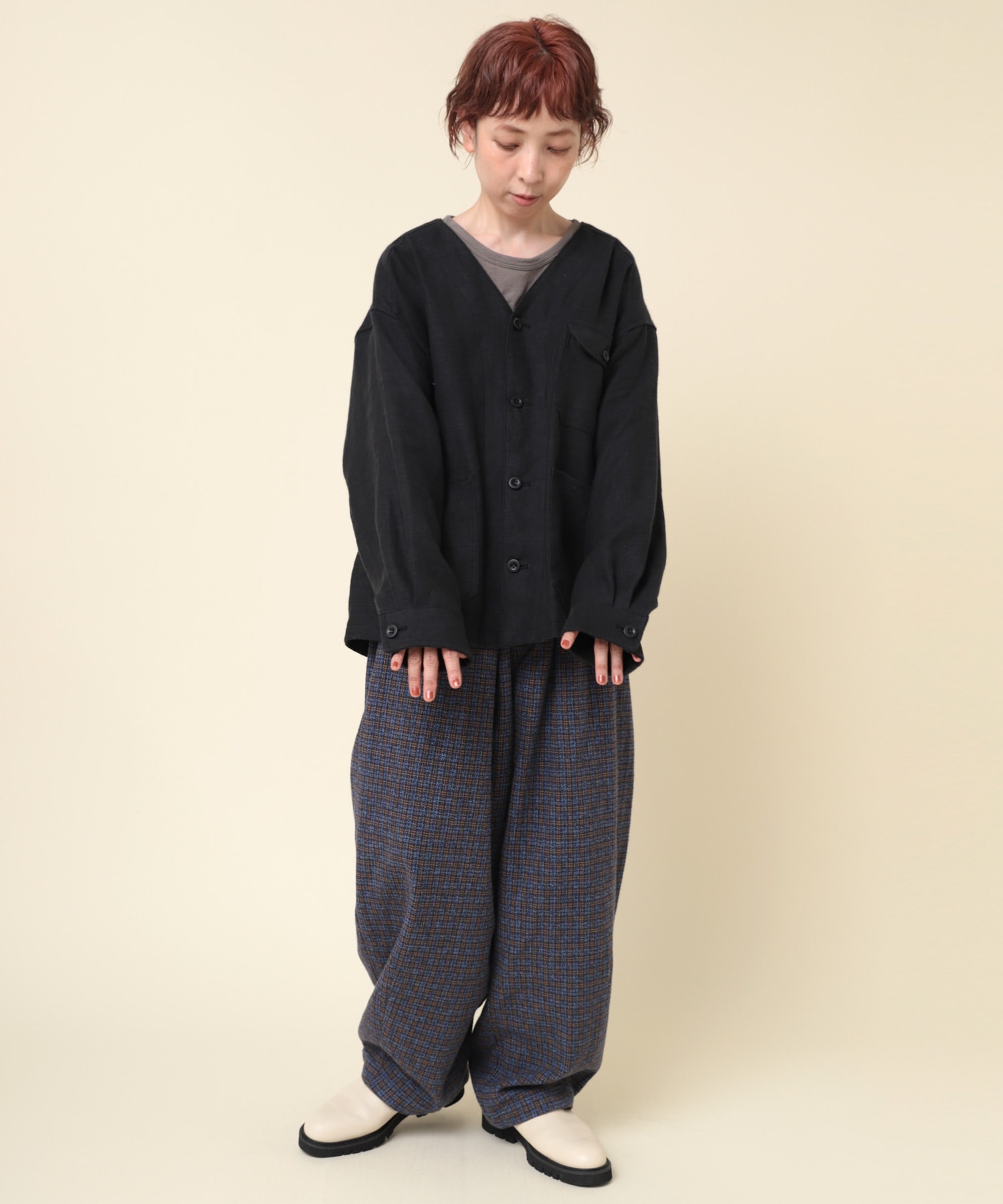 R4150 チェックバルーンパンツ(M クロ): パンツ - RNA ONLINE STORE