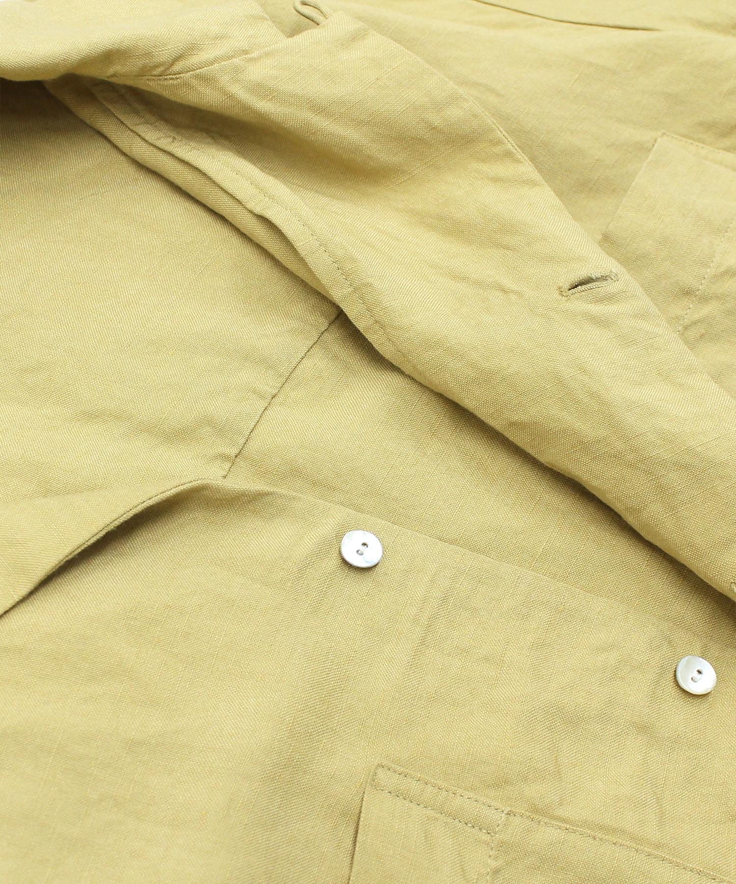 5月上旬納期】B2715 リネンレーヨンオープンカラーシャツ(M ナチュラル 