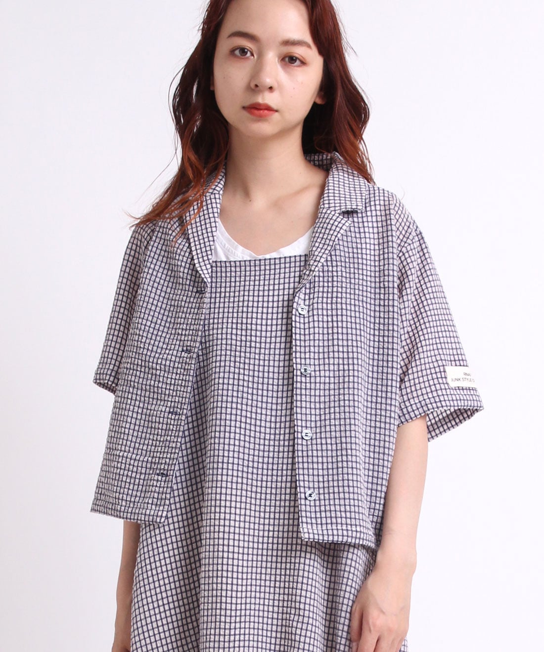 B2701 シアーチェックシャツ