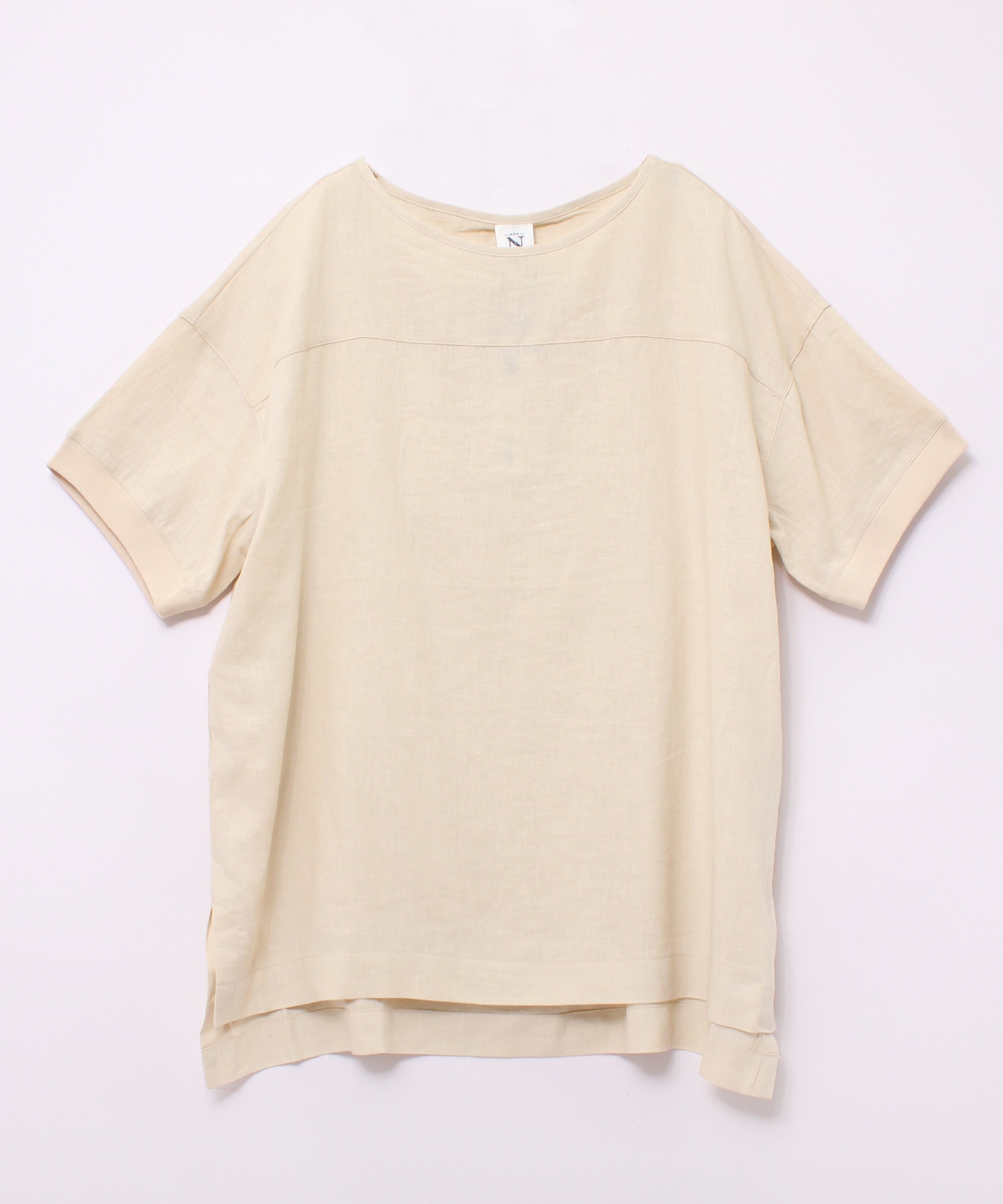 B2710 リネンレーヨン布帛Tシャツ