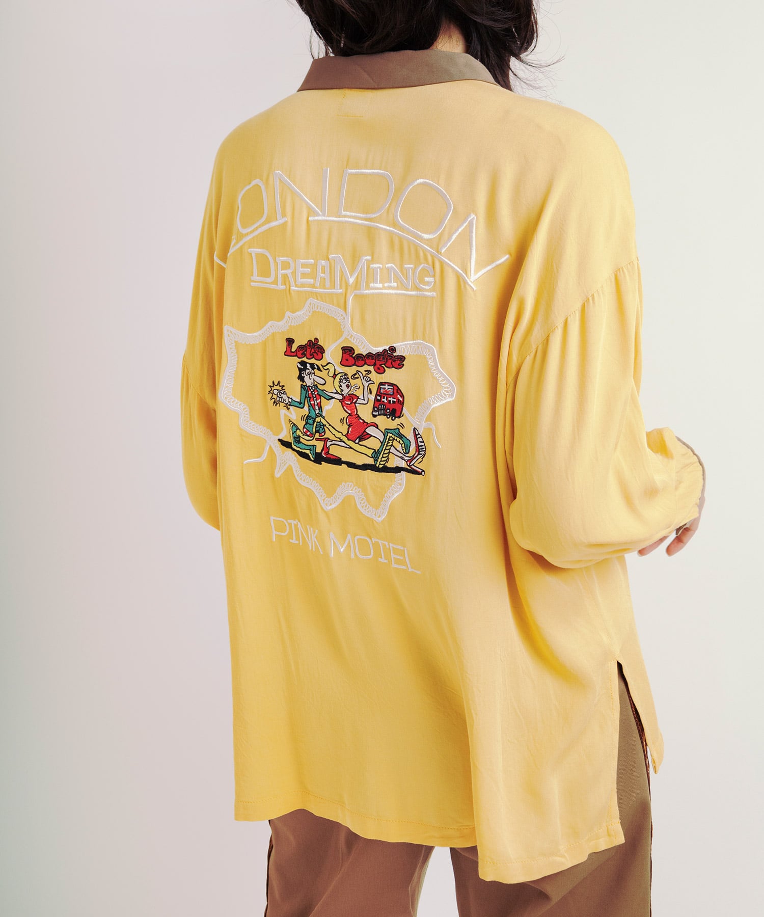 【PINK MOTEL】B2730 PMカラーコンビワークシャツ