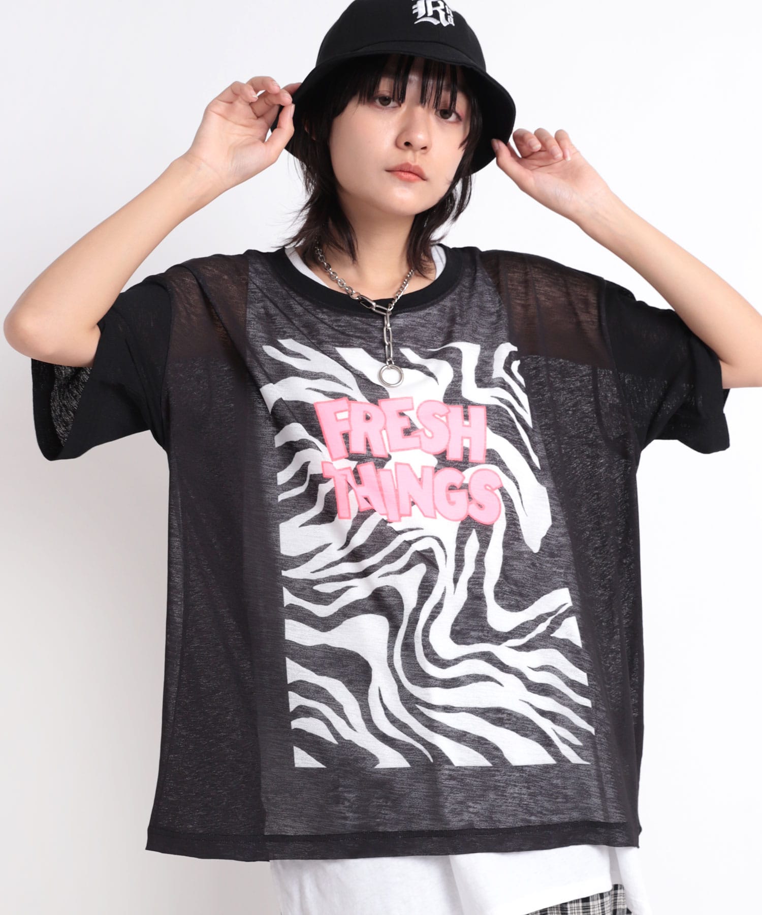 M1867 スクエアゼブラシアールーズTシャツ