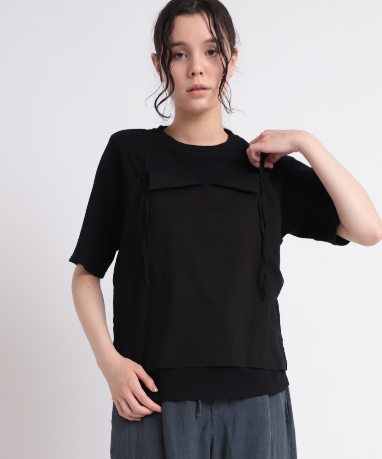 M1870 キャミレイヤードデザインTシャツ