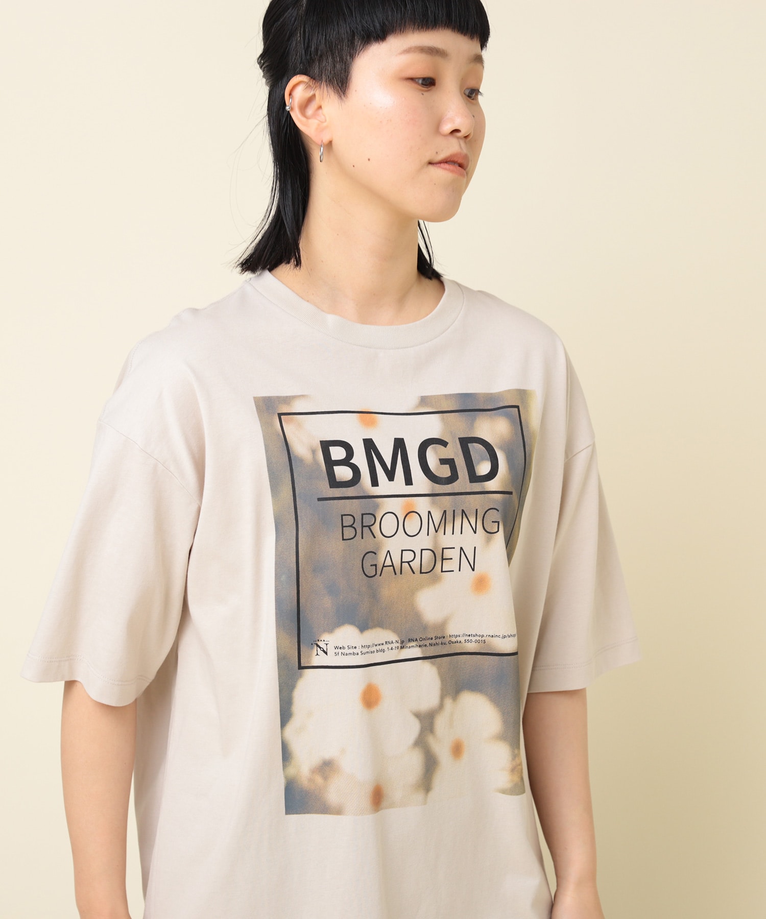 【4月上旬納期】M2228 ガーデンプリントTシャツ