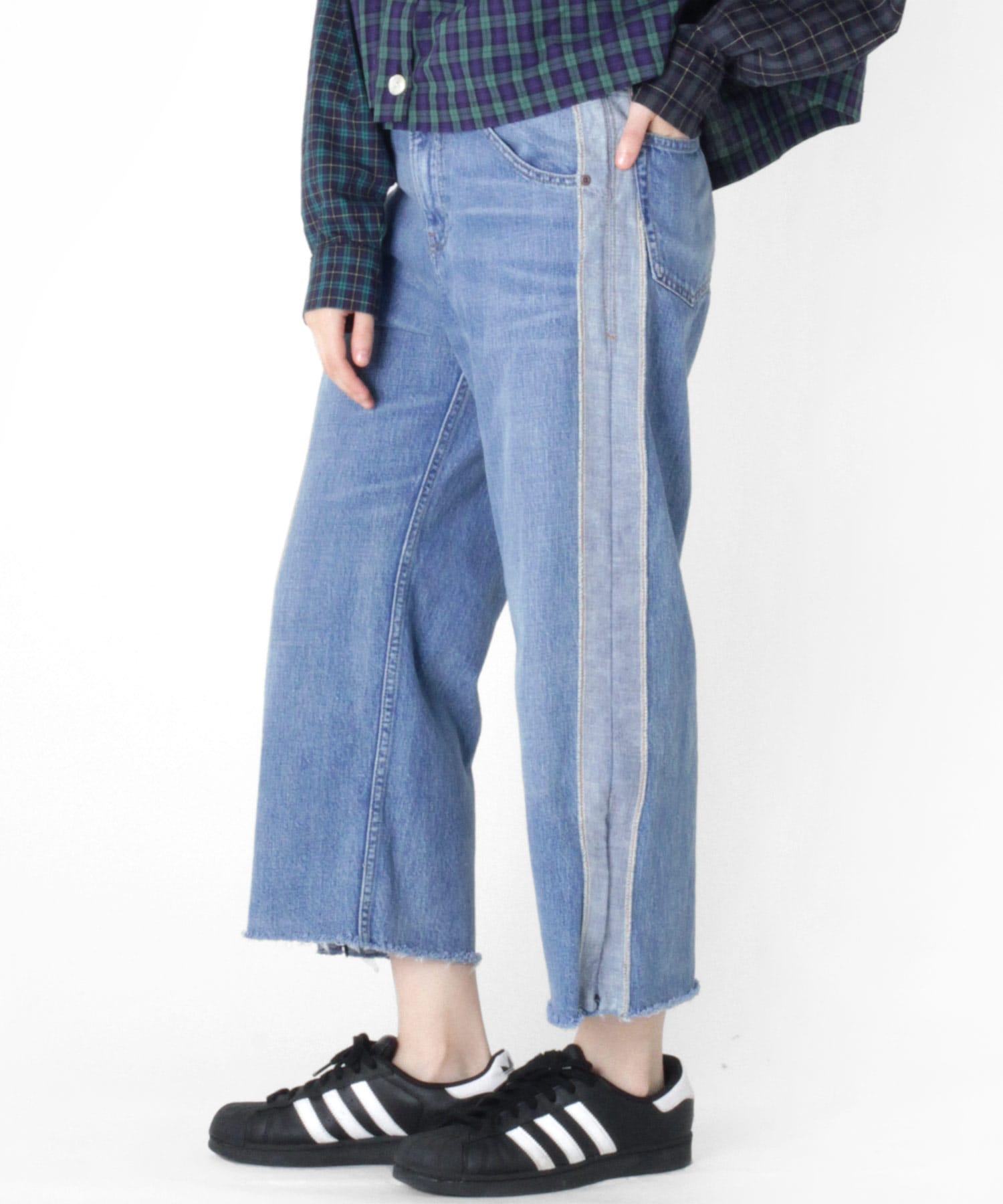 R3503 サイドリバースワイドデニム