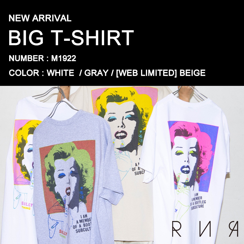 【RNA】WEB限定カラーも！新作BIG-Tシャツが登場！